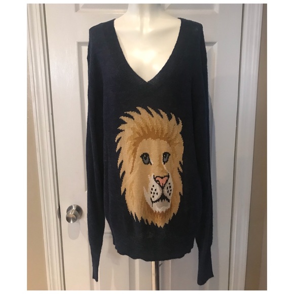 WILDFOX SCHOOL GIRL SWEATER LION WHITE LABEL - Picture 4 of 7